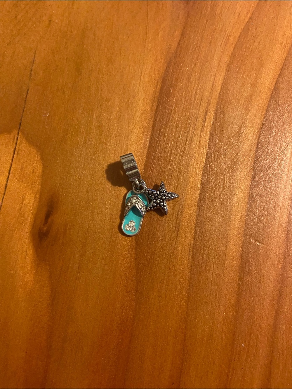 Turquoise Flip Flop & Starfish Dangle Charm